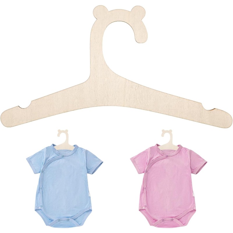 Baby Clothing Hangers - حامل ملابس أطفال خشبي بتصميم دب
