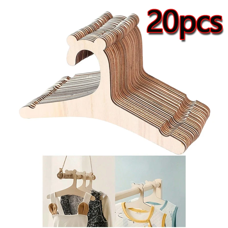 Baby Clothing Hangers - حامل ملابس أطفال خشبي بتصميم دب