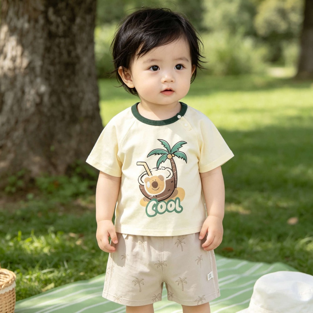 Baby Clothing Made In Usa - طقم صيفي للأطفال من 0-3 سنوات