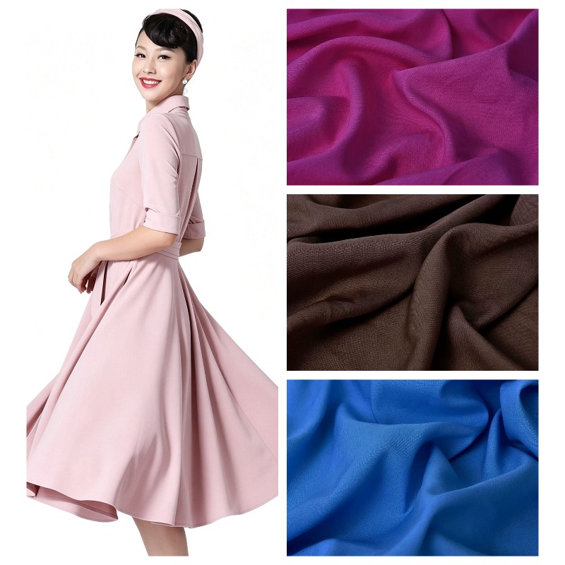 Baby Clothing Sewing - قماش رايون رقيق سادة بالمتري للملابس