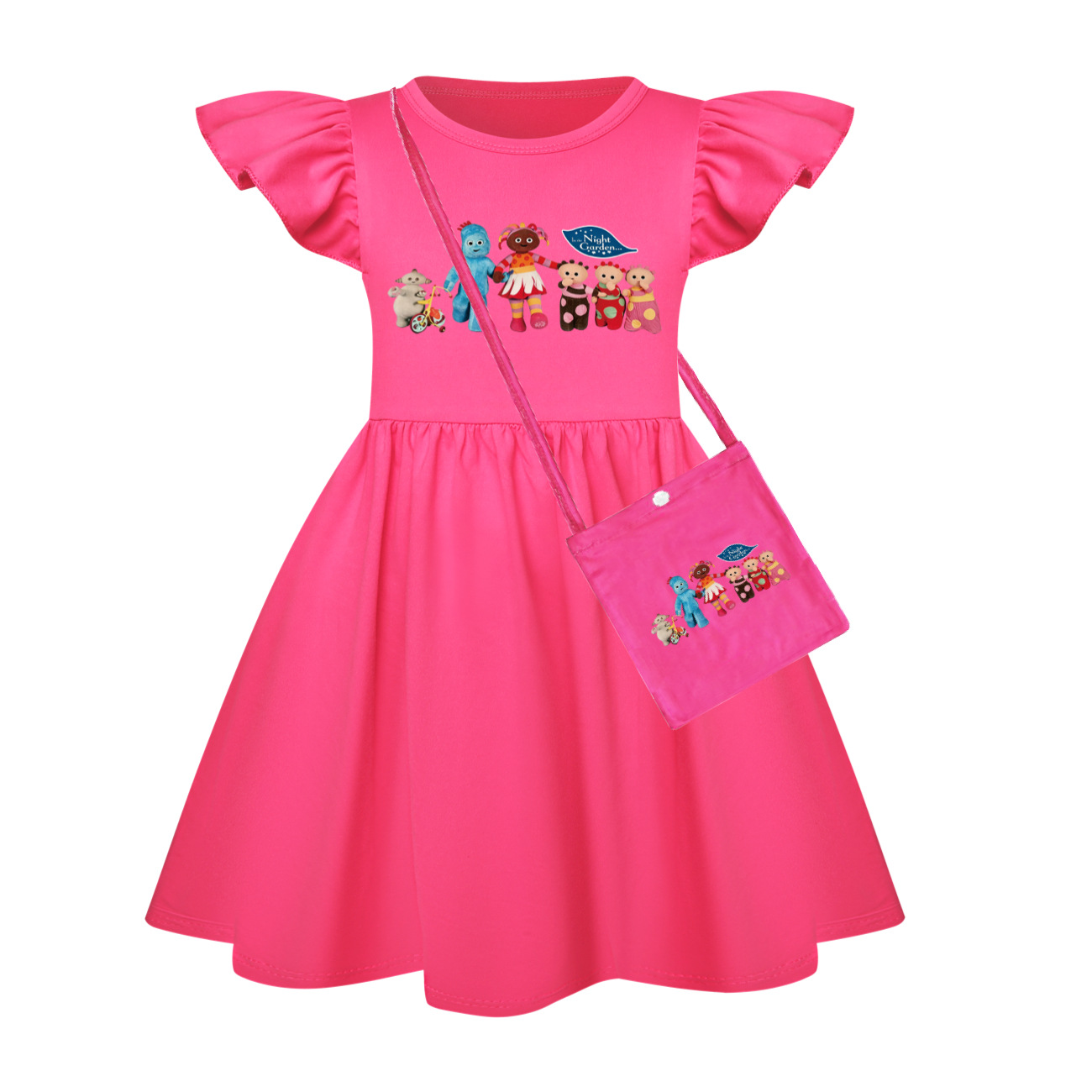 فستان كرتوني بطبعة تلفزيون في  - مراجعة Baby Clothing Night وسعره