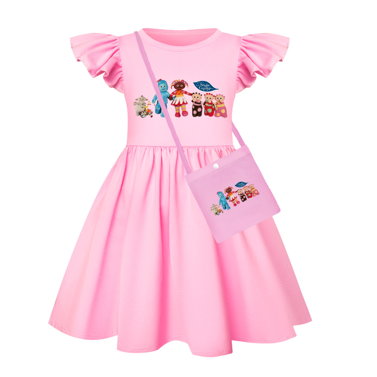 فستان كرتوني بطبعة تلفزيون في  - مراجعة Baby Clothing Night وسعره