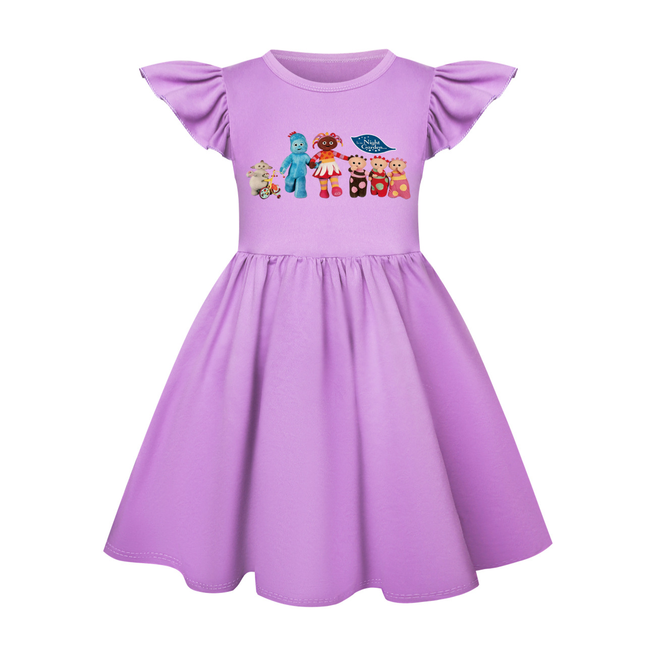 فستان كرتوني بطبعة تلفزيون في  - مراجعة Baby Clothing Night وسعره
