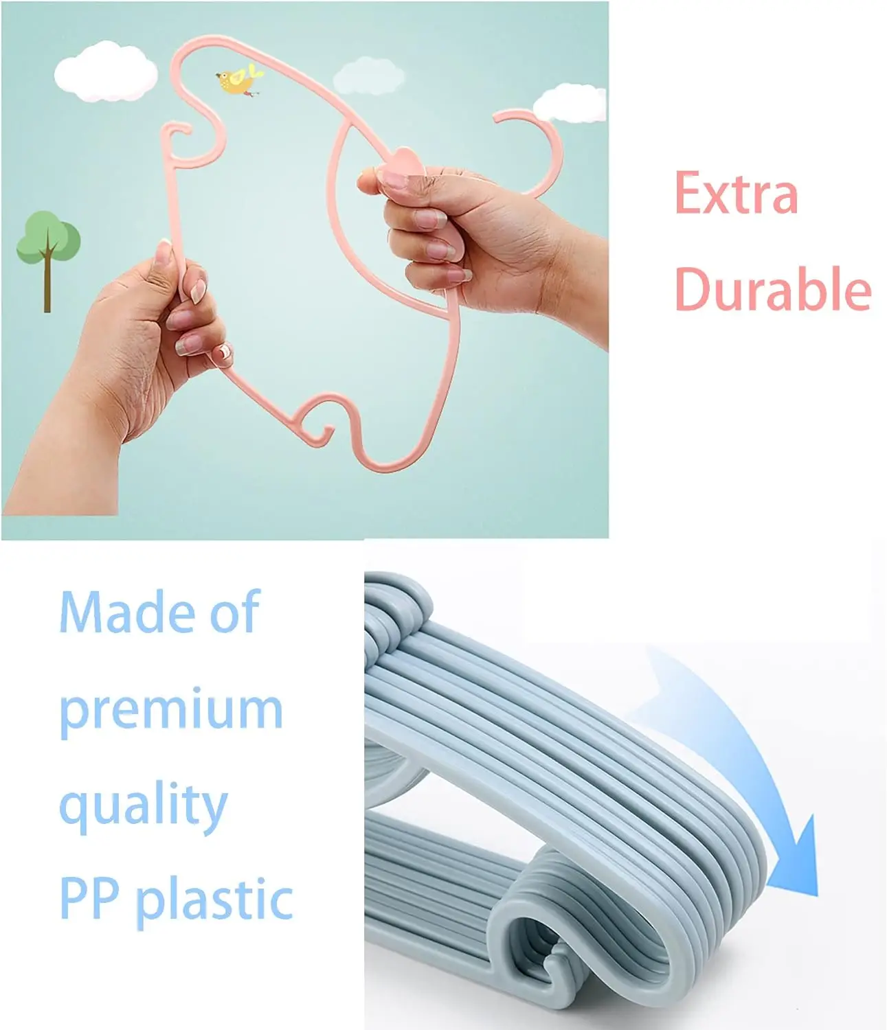 رفوف ملابس الأطفال البلاستيكية - مراجعة Baby Clothing Hangers وسعره