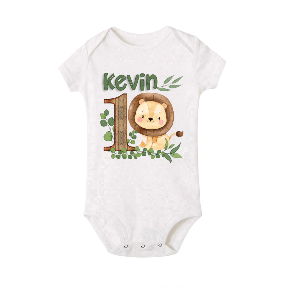 شخصية سفاري الحيوان مع اسم الط - مراجعة Baby Clothing Names وسعره